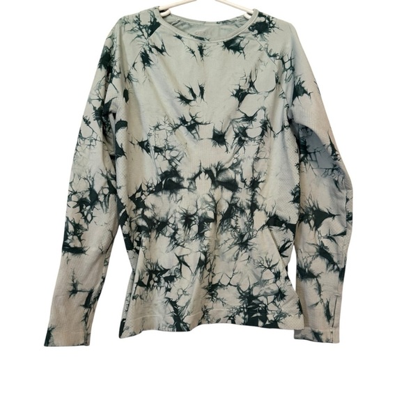 Zella Other - Zella Green Tie Dye Long Sleeve Athletic Top with Thumbholes